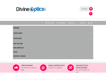 Tablet Screenshot of divineoptics.com